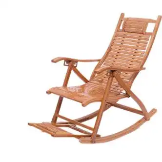 丝境摇摇椅躺椅折叠竹躺椅懒人椅竹子躺椅折叠逍遥椅老人午休休闲椅