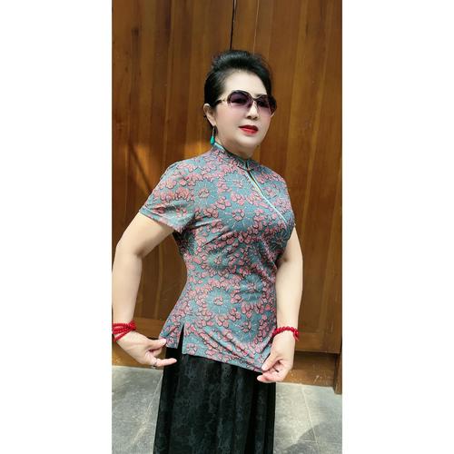 夏季新款水滴领时尚旗袍上衣