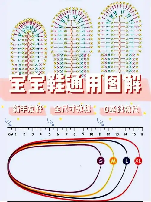 钩针图解  #钩针 #手作  #手作教程  #钩针教程 #手工编织宝宝鞋