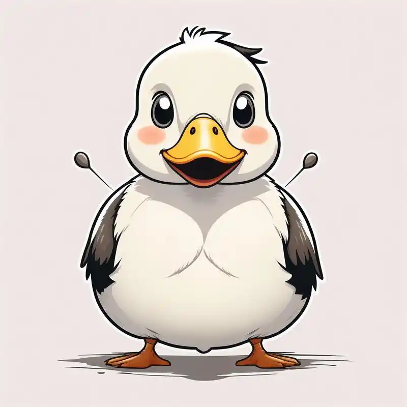 卡通风格的可达鸭头像0894