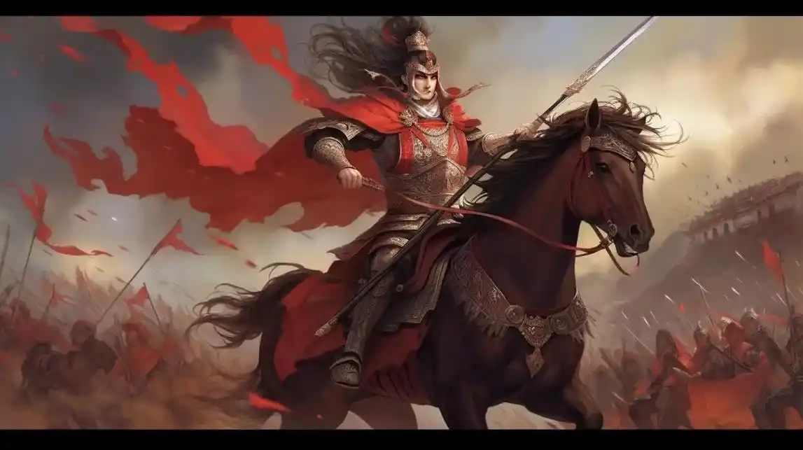 人中吕布,马中赤兔.#插画 #战争 #绘画 #历史 #吕布 - 抖音