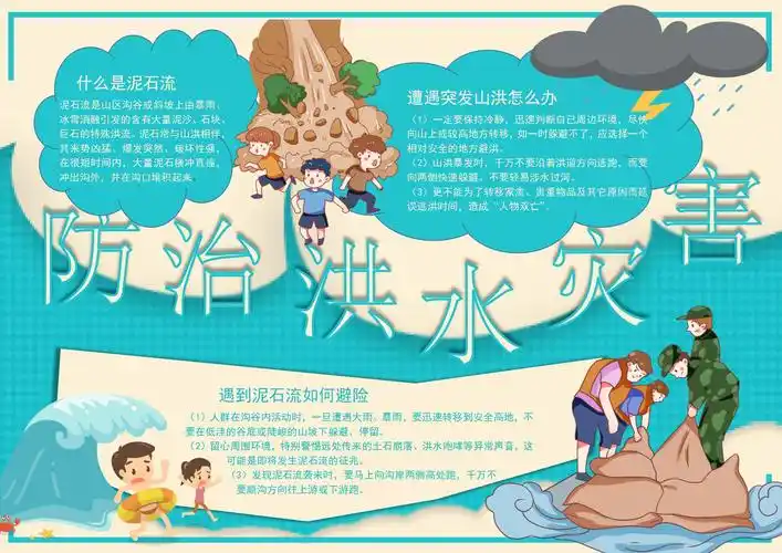 防治洪水灾害手抄报