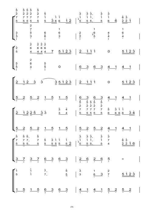 summer(菊次郎的夏天)久石让(原版)钢琴双手简谱 钢琴谱.pdf