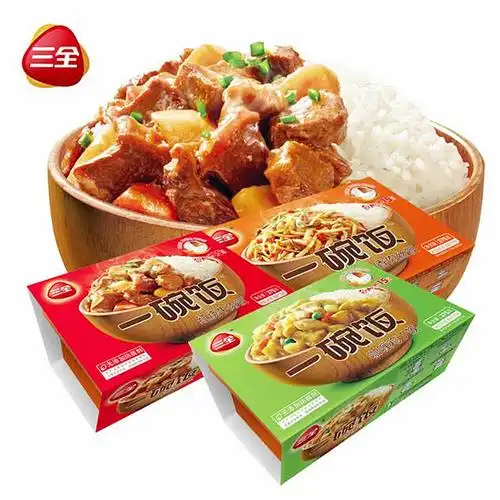 三全方便自加热米饭火锅 网红食品快餐盒饭一碗饭375gx3盒装