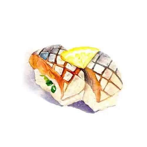 水彩美食寿司系列-雨萌水彩_水彩 美食_涂鸦王国插画