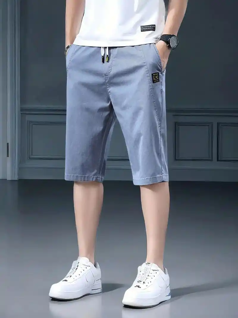 男神们!今天给大家分享这款超赞的男士宽松直筒牛仔短裤🎽!