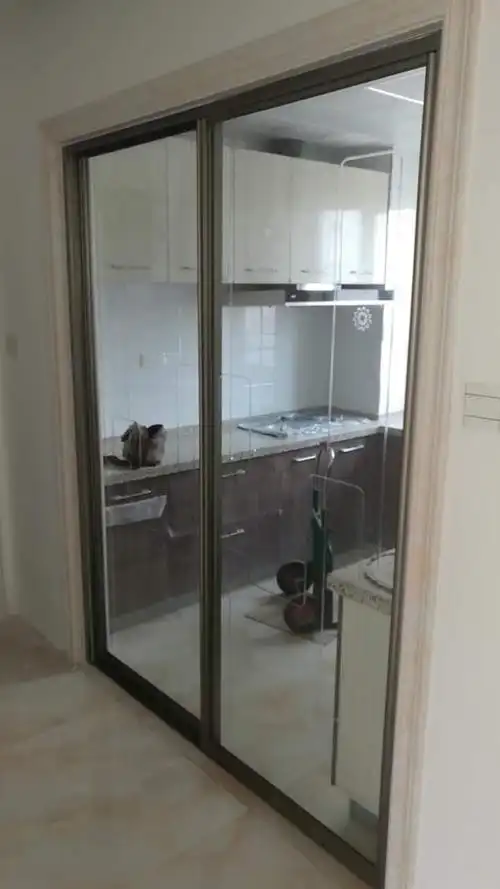 香槟色 45边 84口 单层玻璃推拉门