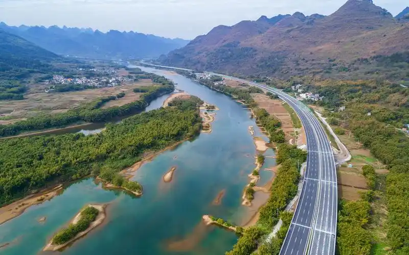 一路风景一路歌,4k全景航拍广连高速百里画廊