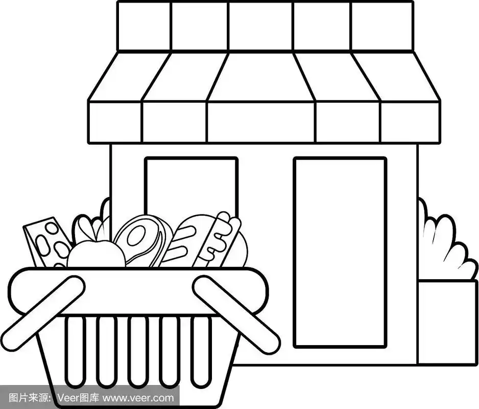 超市商店经营黑白分明