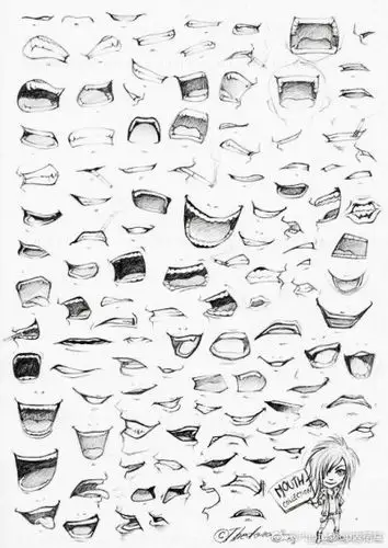 动漫嘴巴画法参考