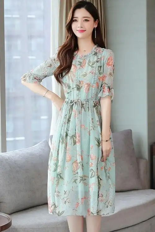 京东商城2022女装新款三十多岁女人连衣裙夏装女士连衣裙