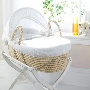 新生婴儿摇篮草编织玉米皮摩西睡篮便携手提车载摇篮床宝宝篮子筐