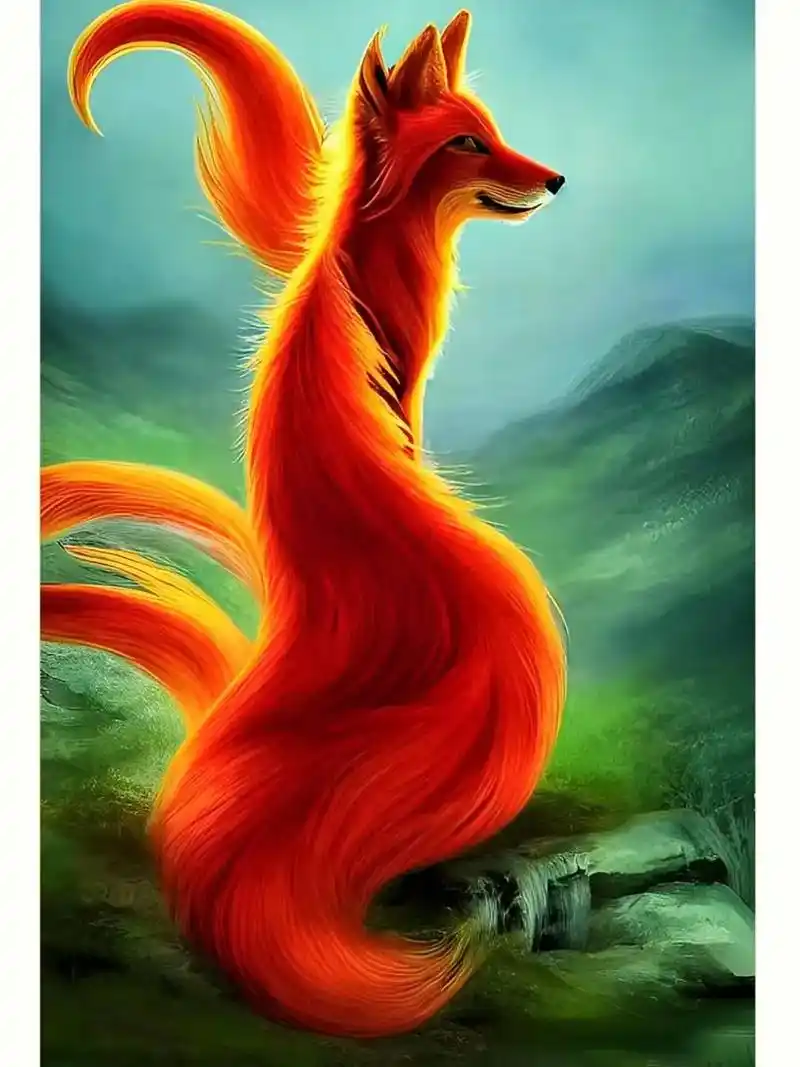 这是一只非常美丽的狐狸.全身毛色火红,像涂了一层油彩 - 抖音