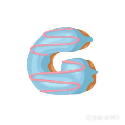 插画 卡通矢量插图甜甜圈字母g.手绘字体与甜髻.创意艺术烘焙字母表.