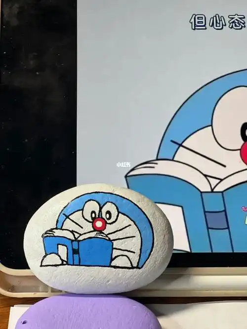 石头画哆啦a梦