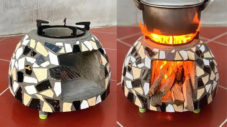大叔自创迷你柴火灶,制作方法简单还无烟,每天做十个轻松挣八百-生活