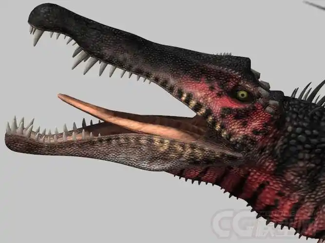 带贴图的棘龙,spinosaurus,帆棘龙,棘背龙恐龙,恐龙时代侏罗纪