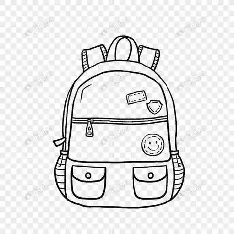 书包的简笔画图片大全大图(书包简笔画图片大全简单又漂亮)儿童画书包