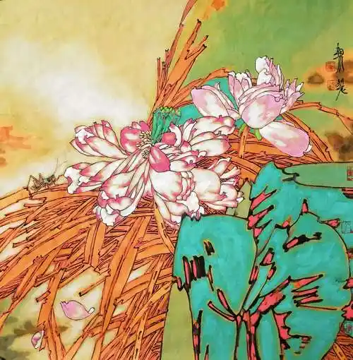 胡朝水,重彩绘画(收藏级作品现货)