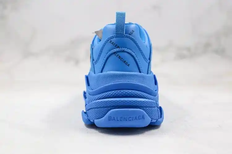 巴黎世家balenciaga triple s纯原版本初代复古老爹鞋蓝色字母弹幕原