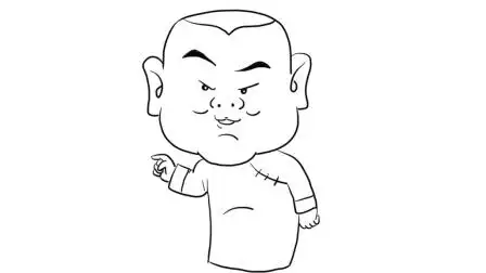 相声演员岳云鹏幼儿亲子儿童简笔画 幼儿园学画画