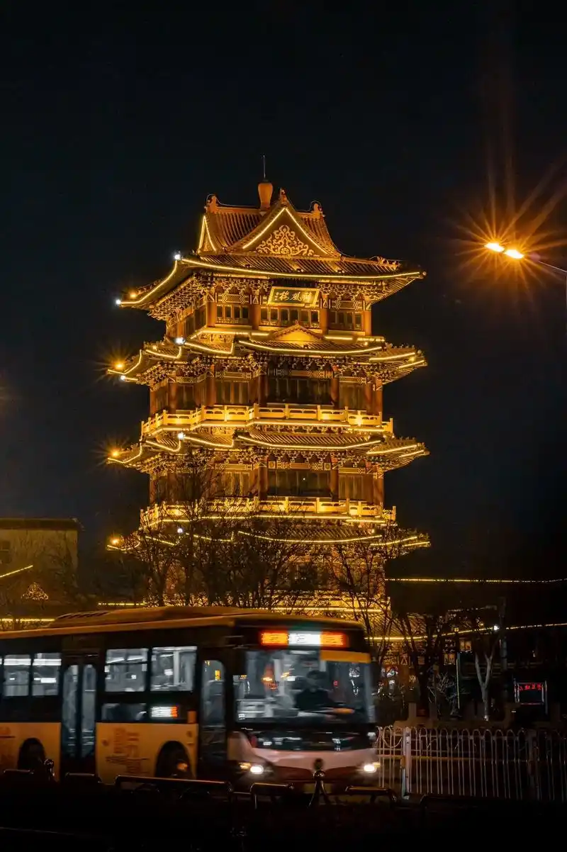 8  清风楼夜景.第一张星芒光圈f10 - 抖音