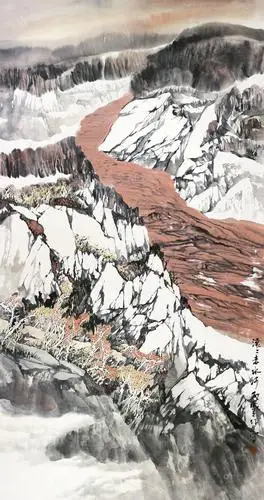 0011 滚滚赤水河 镜心 纸本