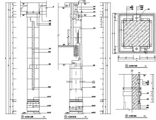 大堂装饰柱节点详图