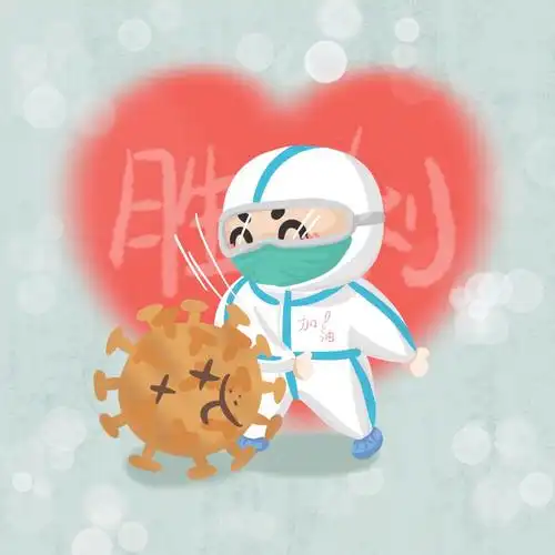 防疫战役即将胜利! 为医护人员画了一组卡通画!加油!