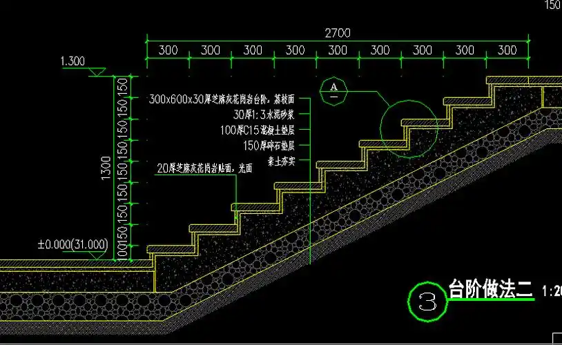 天正画剖面图时剖的楼梯怎么画(非自动生成)