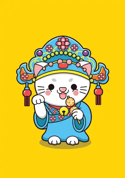 招财猫简笔画 招财猫简笔画图片大全可爱