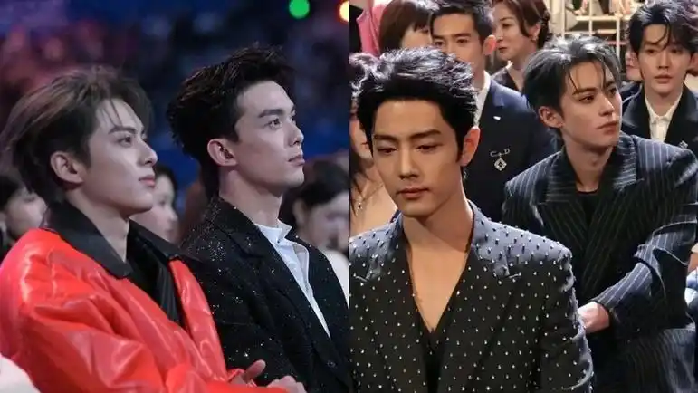 王鹤棣夹在吴磊赵露思中间,又和肖战美男同框_图片_娱乐_来源