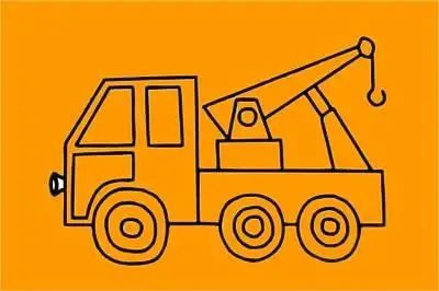 超简单的吊车简笔画步骤画法图片大全