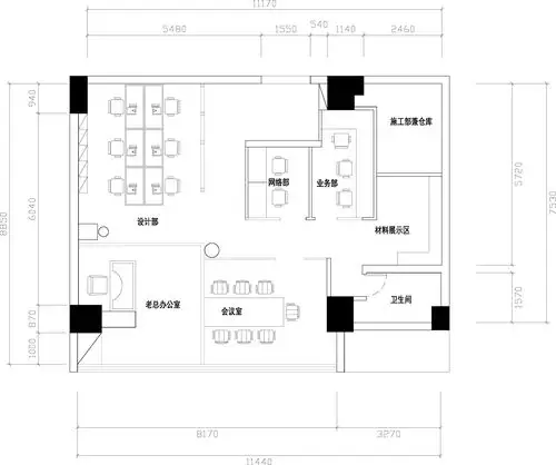 论坛 69 方案 69 公装平面 69 一百多平方是室内设计办公室