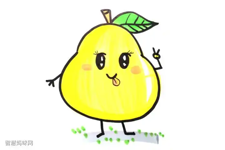 多种可爱的卡通水果简笔画图片-图14