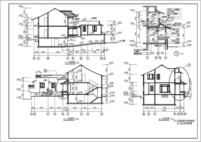 经典房屋建筑构造及配件cad制图标准