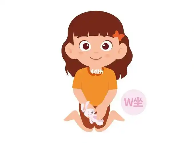 或是正在学走路的宝宝,可能爬一爬变成了跪姿,接着就会坐成了w型坐姿