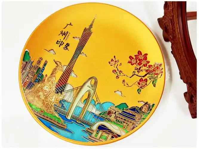 古作岭南文化精品广州特色广州塔五羊摆件