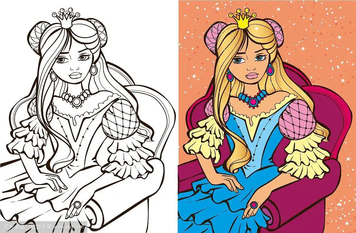 金发公主的涂色书