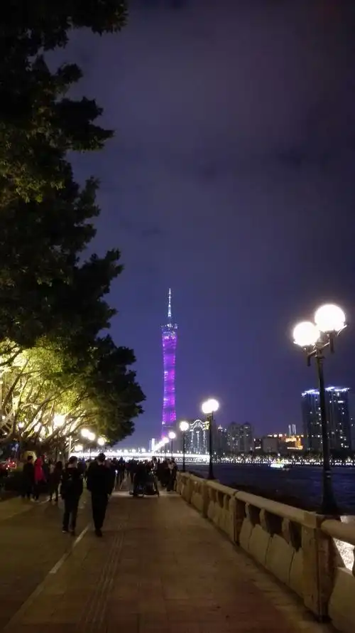 夜景 珠江二沙岛