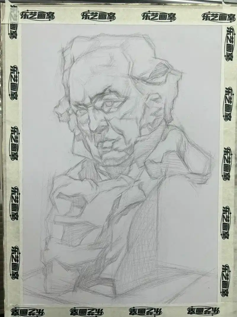 贝多芬#联考美术 #静物头像素描 #石膏像 #素 - 抖音