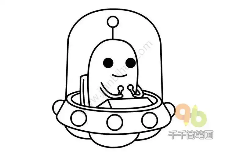 太空舱简笔画场景