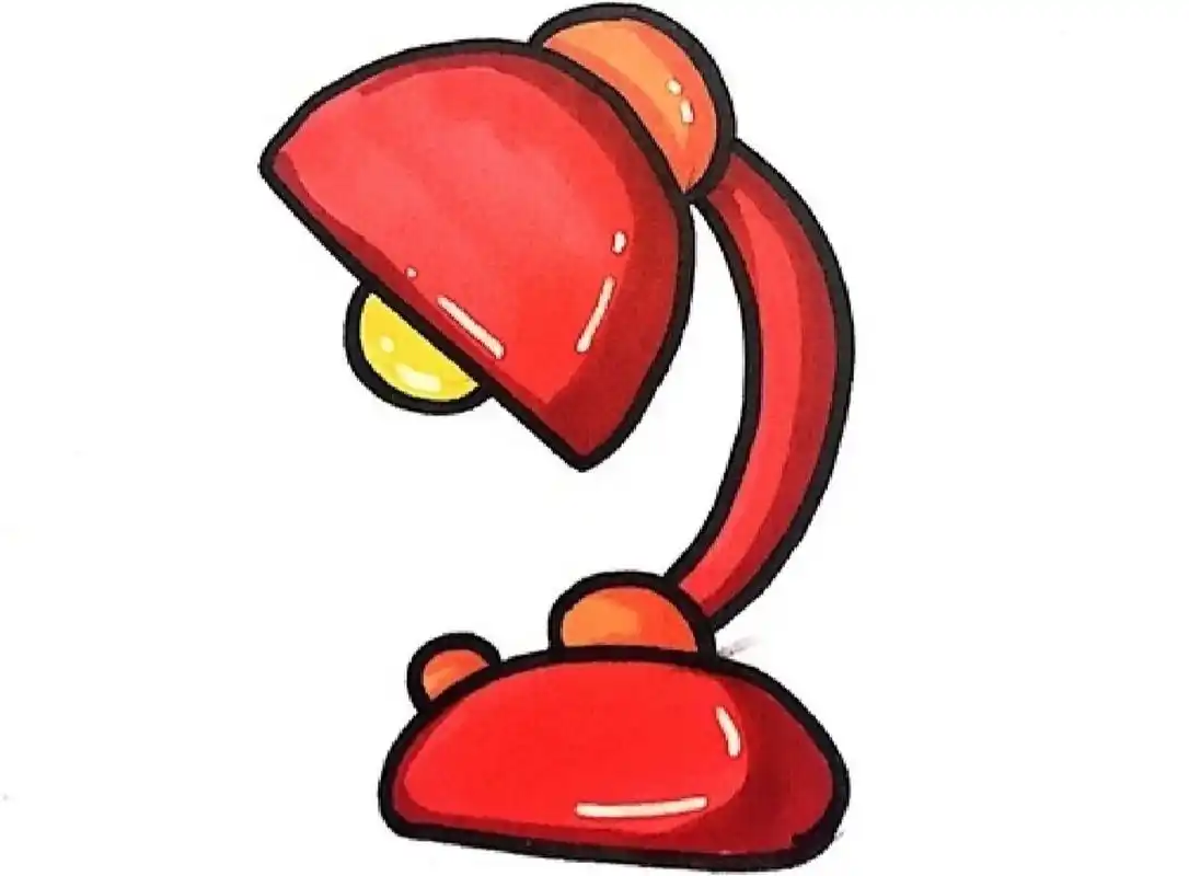 台灯简笔画 小台灯,夜里明💕 照我写字学文化🍀 小朋友,有志气 9