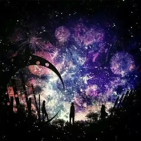 二次元男生头像星空