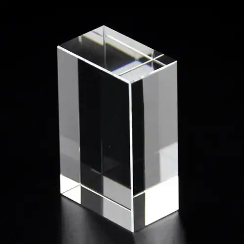 厂家供应 水晶底座方体摆件水晶刻字3d内雕定制水晶底托