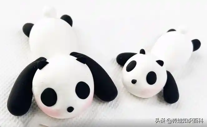 橡皮泥怎么捏小动物好看又简单,橡皮泥手工熊猫的做法步骤图_克勒塔百