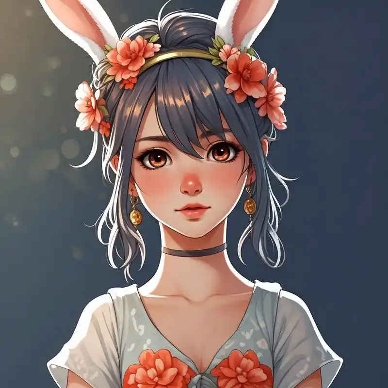 属兔女孩头像,快来挑选呀9293