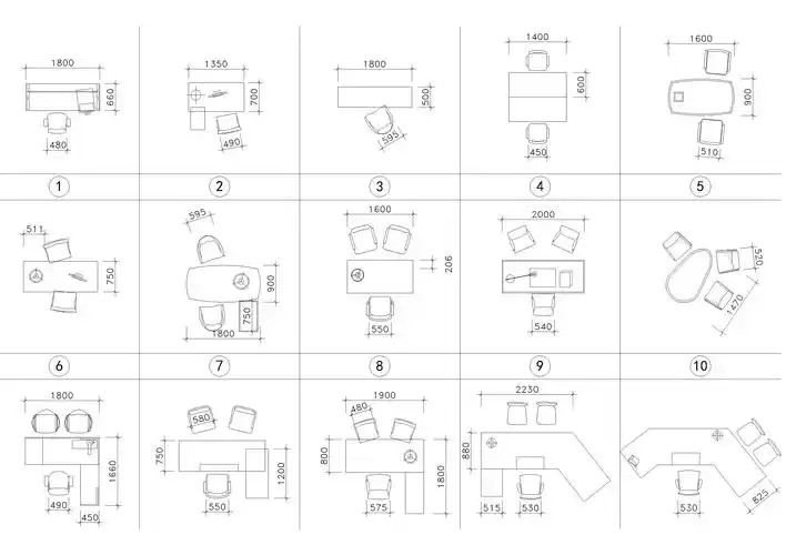 室外健身器材平面图块资料下载-室内家具家私cad图块