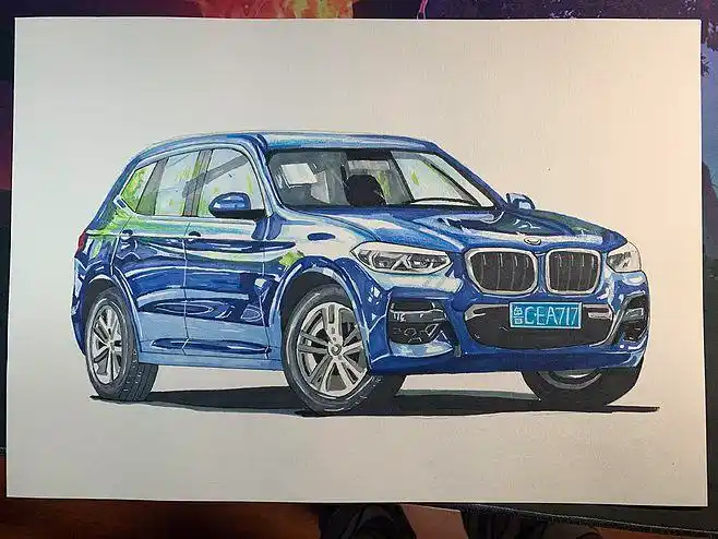 汽车手绘宝马x5