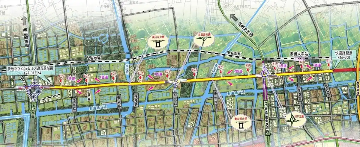 咱们先来看看这条高架规划图就在城北,泰州又将迎来一处高架!